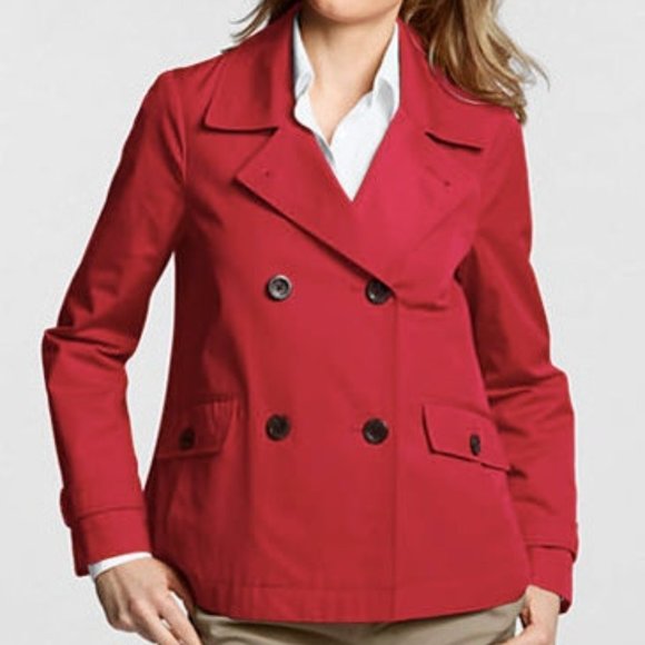 Lands’ End Blue Raincoat Peacoat Size XS - Picture 1 of 14